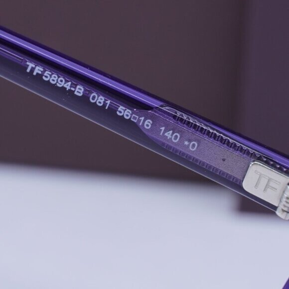 Tom Ford FT5894-B 081 Square Eyeglasses 56mm - Violet - Picture 7 of 10